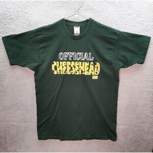 Vintage Fruit Of The Loom Shirt Adult XL Green Single Stitch Cheesehead 1990s